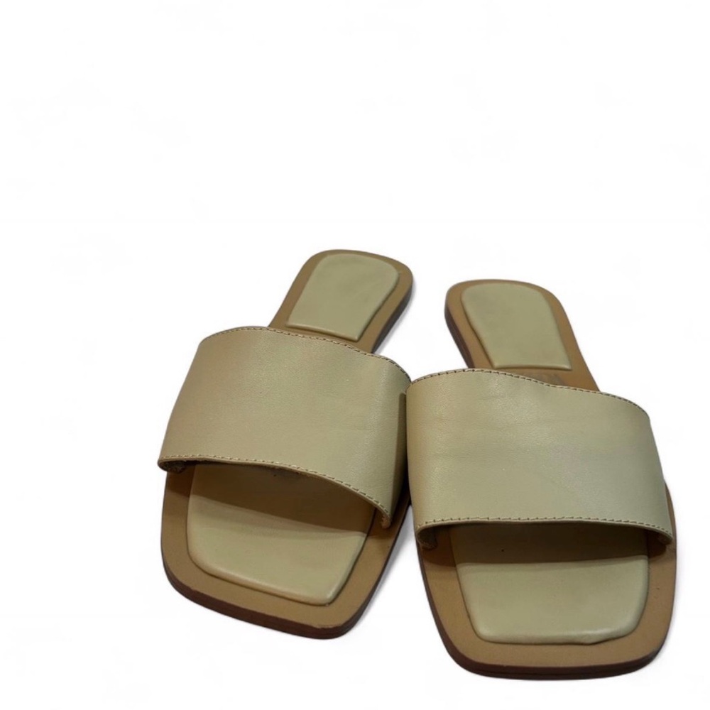 Zara Beige Slide Sandals for Women - Picture 3 of 8